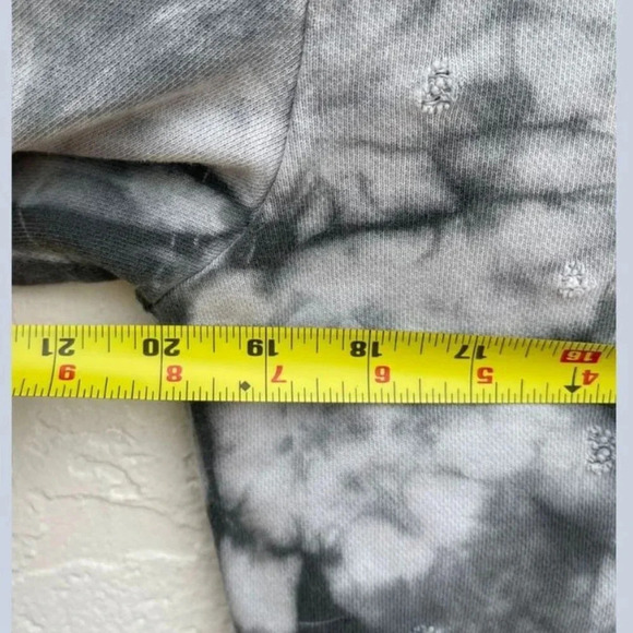 Kappa Womens Cropped Sweater Shirt Gray Black Tie Dye Sz Medium - Picture 10 of 15
